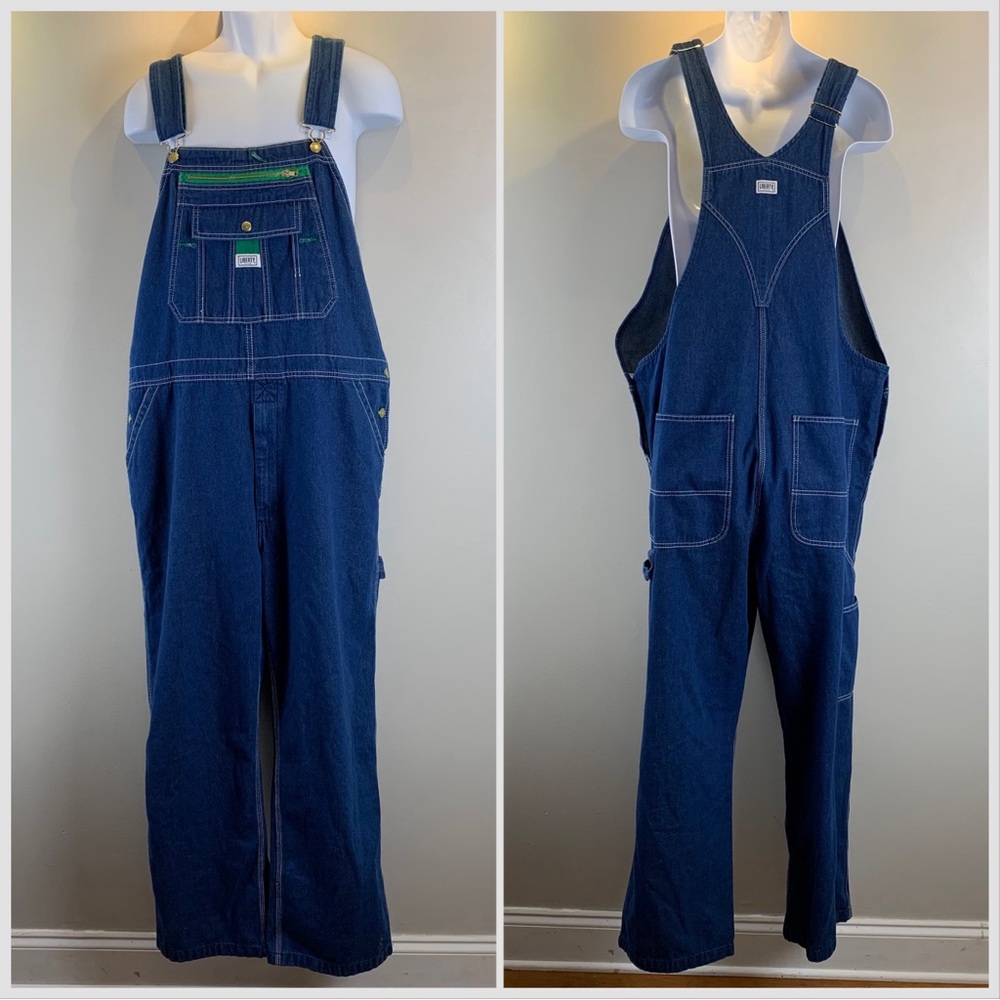 Liberty Denim Bib Overalls Carpenter Farmer Construction Painter - Size 42x30‎